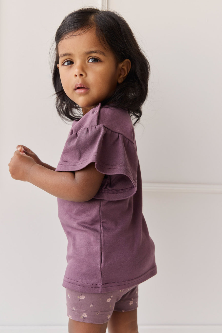 Pima Cotton Leah Top - Blackberry Childrens Top from Jamie Kay NZ