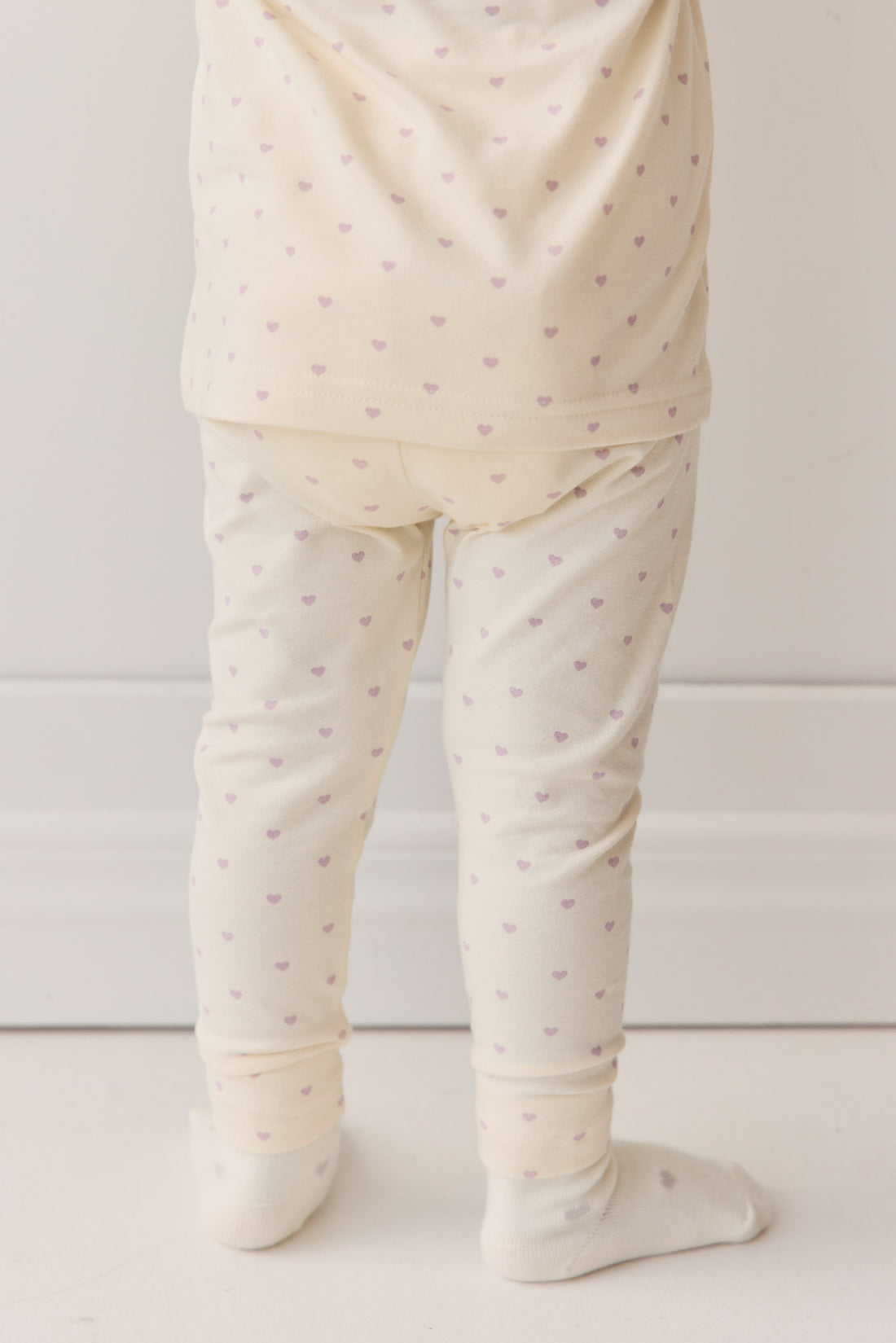 Organic Cotton Avis Long Sleeve Pyjama Set - Mon Amour Vintage Violet Childrens Pyjama from Jamie Kay NZ