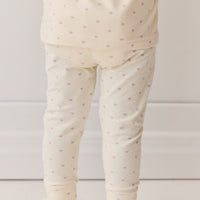 Organic Cotton Avis Long Sleeve Pyjama Set - Mon Amour Vintage Violet Childrens Pyjama from Jamie Kay NZ