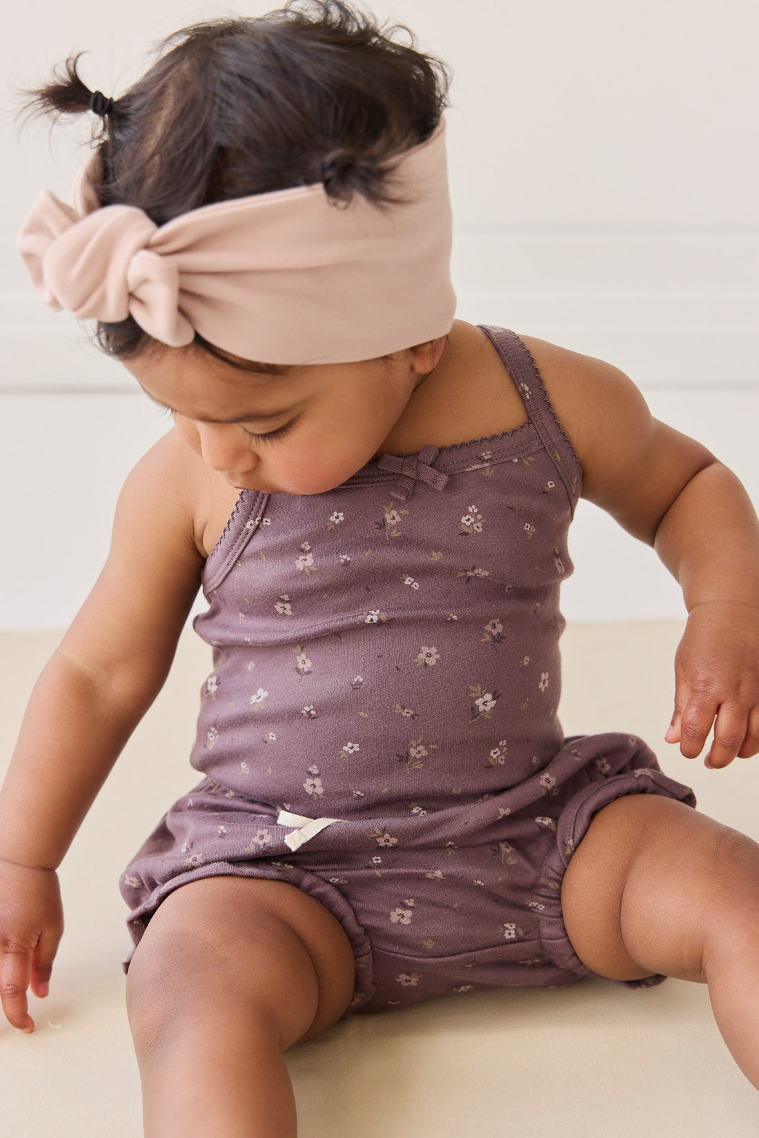 Organic Cotton Bridget Singlet Bodysuit - Goldie Huckleberry Large Childrens Bodysuit from Jamie Kay NZ