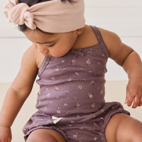 Organic Cotton Frill Bloomer - Goldie Huckleberry Large Childrens Bloomer from Jamie Kay NZ