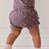 Organic Cotton Frill Bloomer - Goldie Huckleberry Large Childrens Bloomer from Jamie Kay NZ