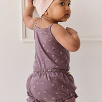 Organic Cotton Frill Bloomer - Goldie Huckleberry Large Childrens Bloomer from Jamie Kay NZ