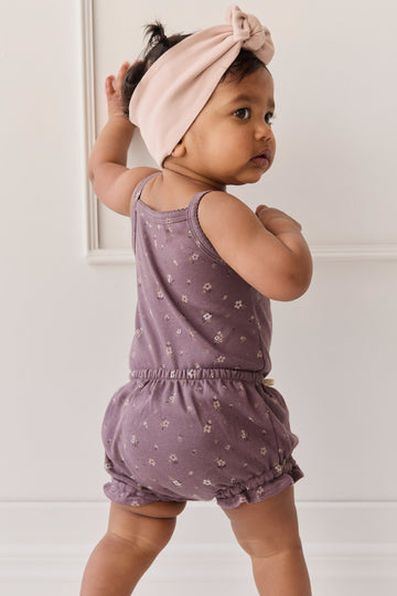 Organic Cotton Frill Bloomer - Goldie Huckleberry Large Childrens Bloomer from Jamie Kay NZ