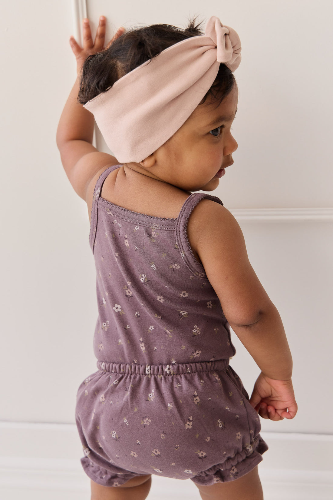 Organic Cotton Bridget Singlet Bodysuit - Goldie Huckleberry Large Childrens Bodysuit from Jamie Kay NZ