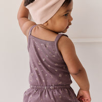 Organic Cotton Frill Bloomer - Goldie Huckleberry Large Childrens Bloomer from Jamie Kay NZ