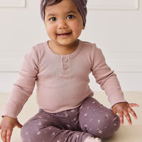 Organic Cotton Everyday Legging - Goldie Huckleberry Large Childrens Legging from Jamie Kay NZ