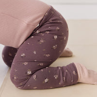 Organic Cotton Everyday Legging - Goldie Huckleberry Large Childrens Legging from Jamie Kay NZ