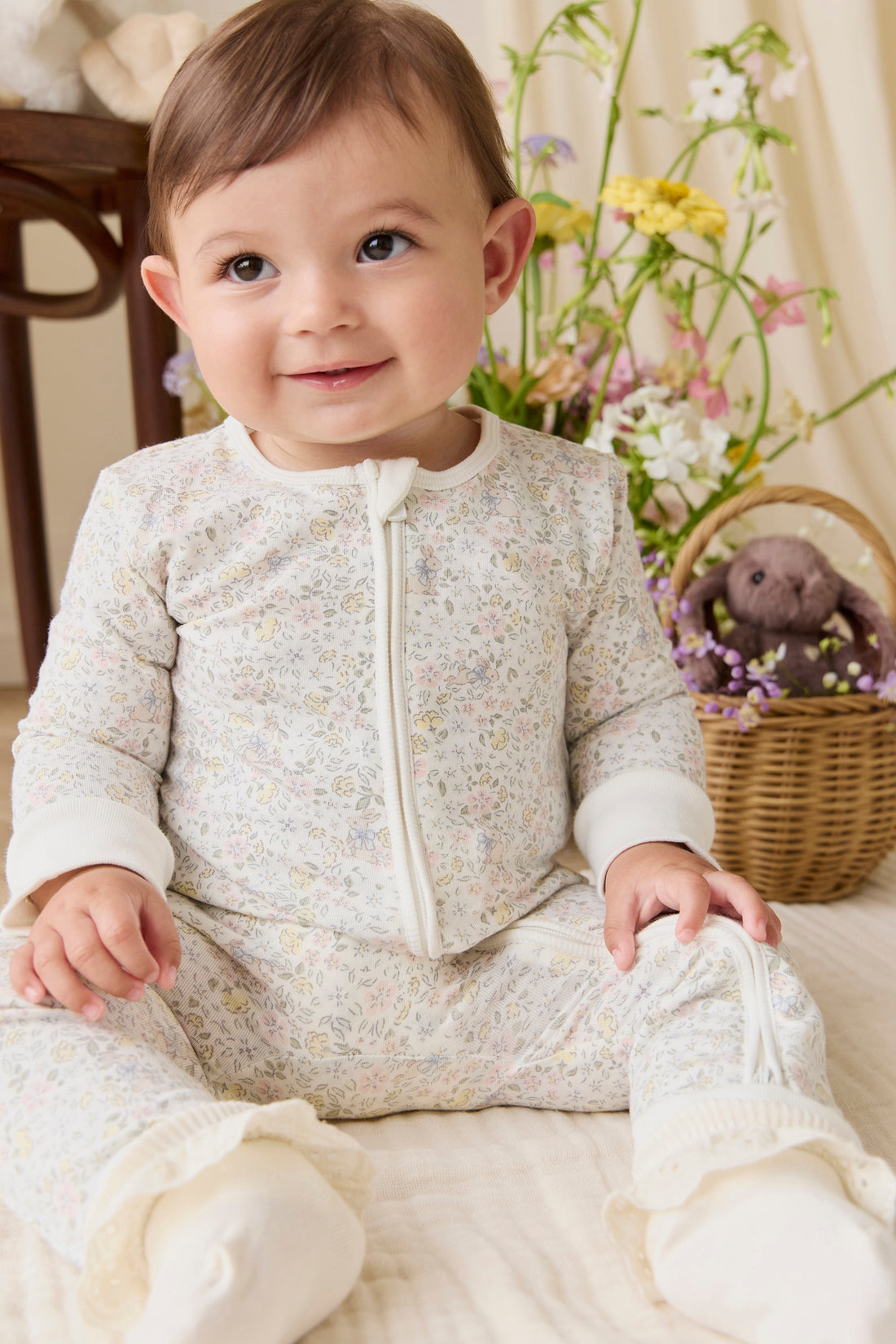 Organic Cotton Jude Onepiece-Cottage Garden Childrens Onepiece from Jamie Kay NZ