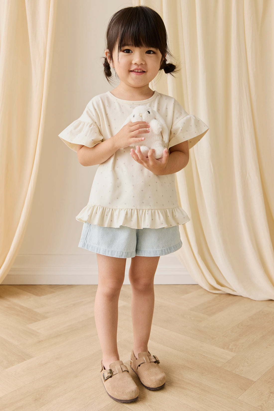 Organic Cotton Caydence Top - Ditsy Cherries Childrens Top from Jamie Kay NZ