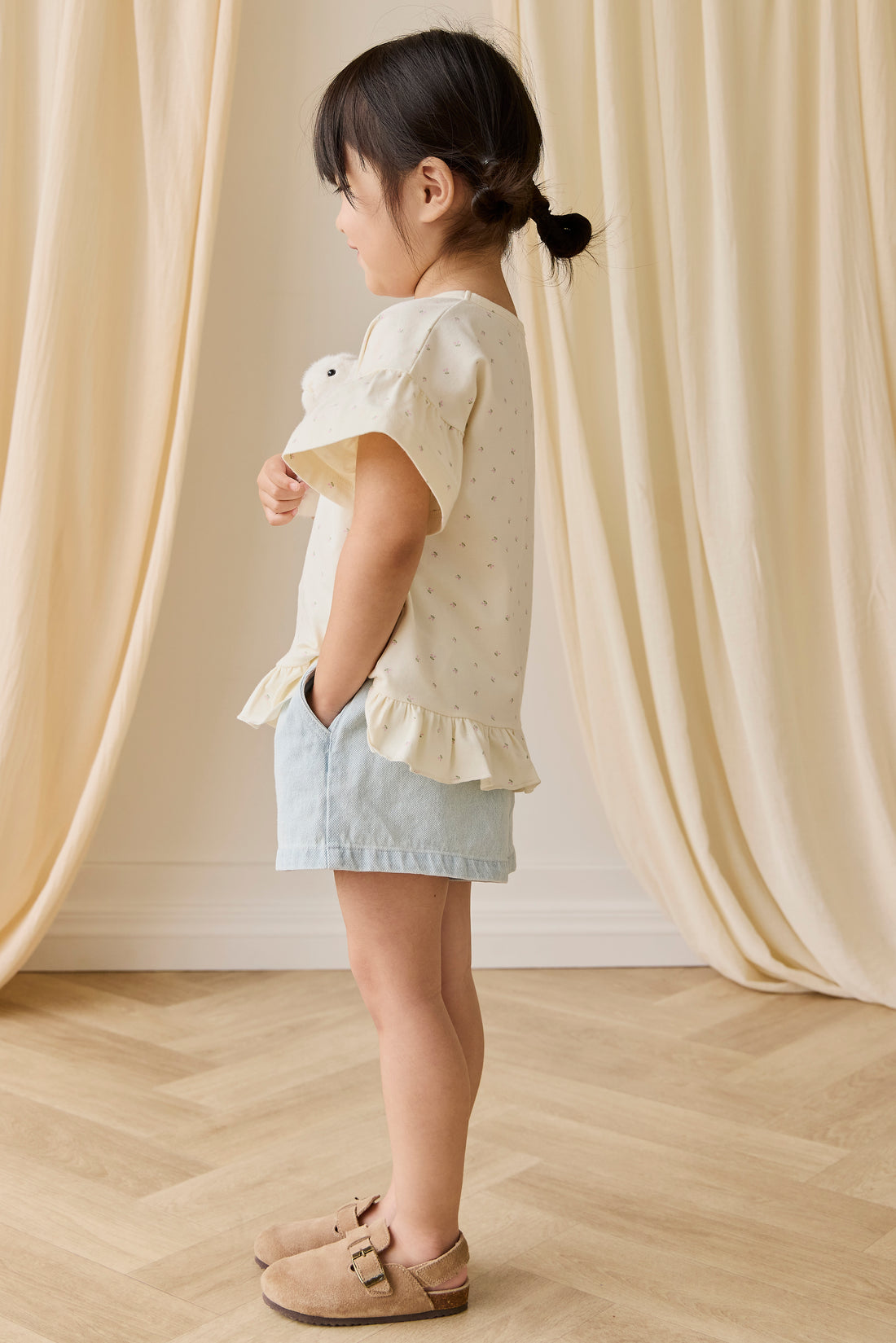 Organic Cotton Caydence Top - Ditsy Cherries Childrens Top from Jamie Kay NZ