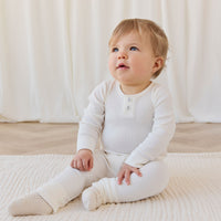 Organic Cotton Modal Everyday Legging - Milk Childrens Legging from Jamie Kay NZ