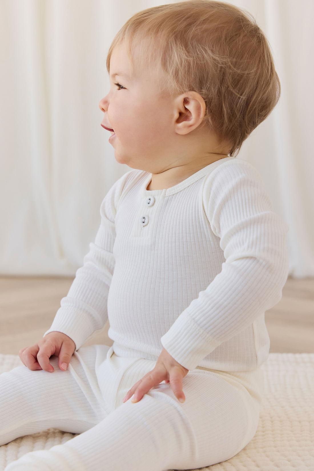 Organic Cotton Modal Everyday Legging - Milk Childrens Legging from Jamie Kay NZ
