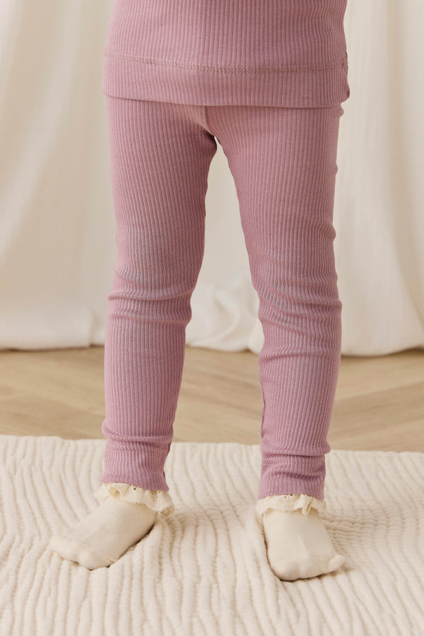Organic Cotton Modal Everyday Legging - Woodrose Childrens Legging from Jamie Kay NZ