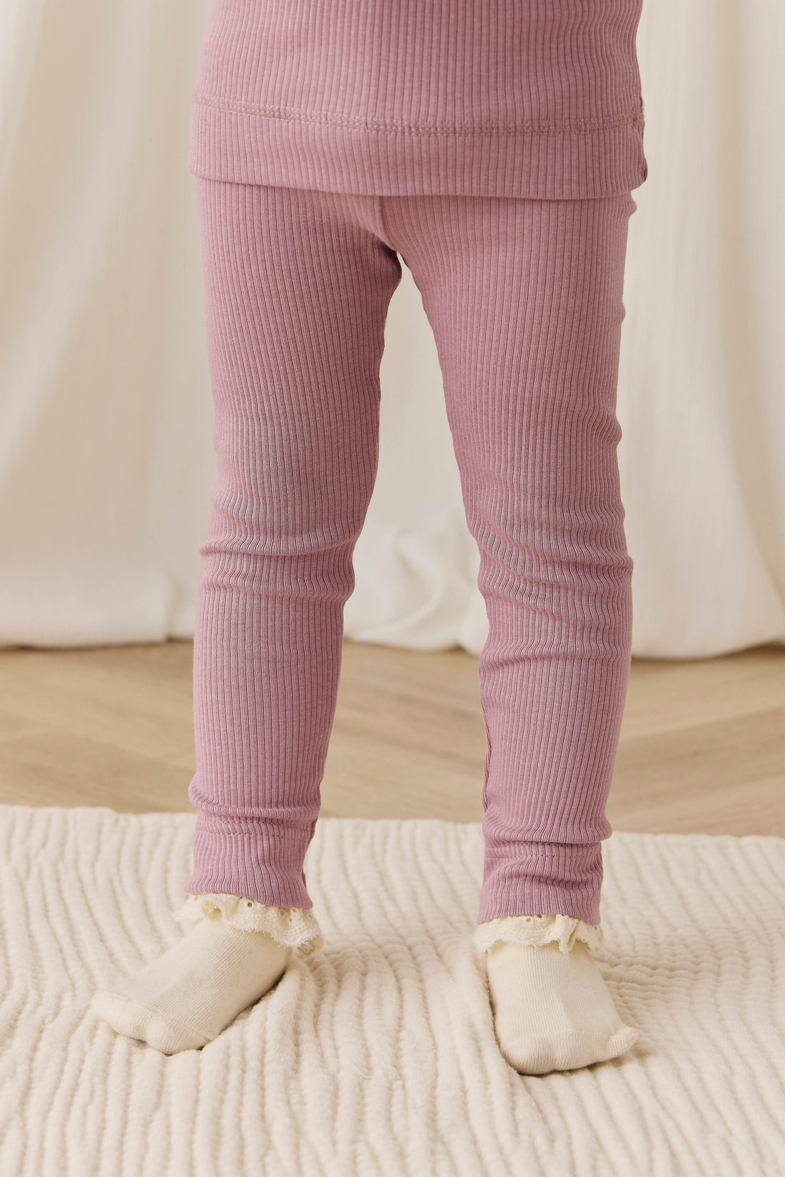 Organic Cotton Modal Everyday Legging - Woodrose Childrens Legging from Jamie Kay NZ