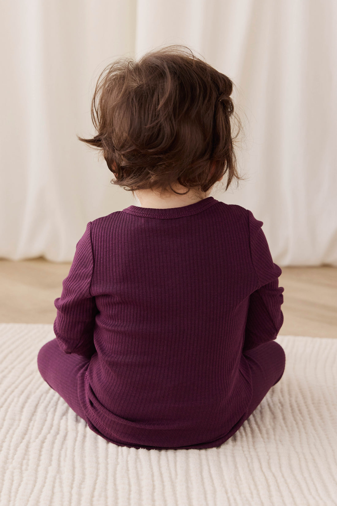 Organic Cotton Modal Long Sleeve Bodysuit - Fig Childrens Bodysuit from Jamie Kay NZ