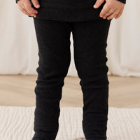 Organic Cotton Modal Everyday Legging - Dark Grey Marle Childrens Legging from Jamie Kay NZ