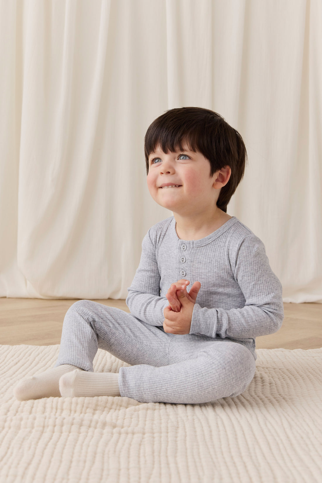 Organic Cotton Modal Everyday Legging - Light Grey Marle Childrens Legging from Jamie Kay NZ