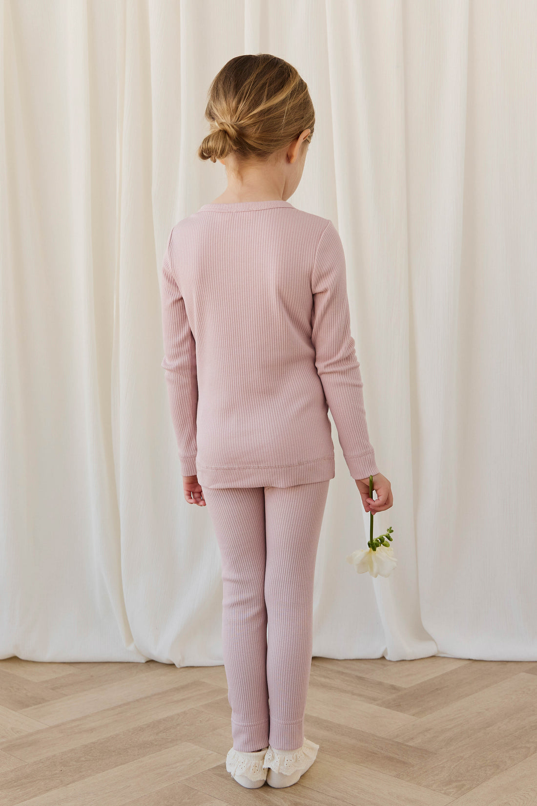 Organic Cotton Modal Everyday Legging - Rose Smoke Childrens Legging from Jamie Kay NZ