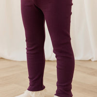 Organic Cotton Modal Everyday Legging - Fig Childrens Legging from Jamie Kay NZ