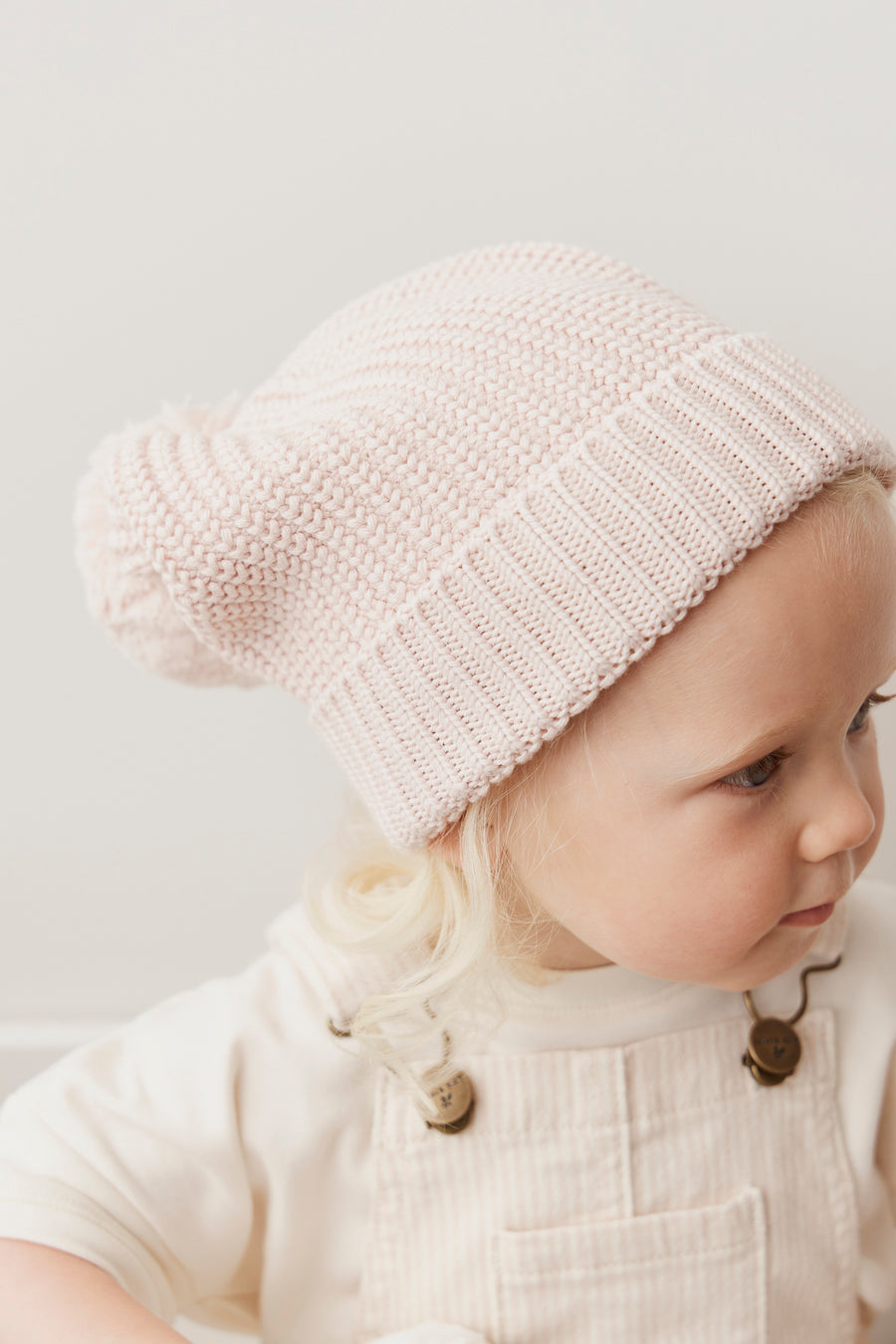 Aurelie Beanie - Pink Clay Childrens Hat from Jamie Kay NZ