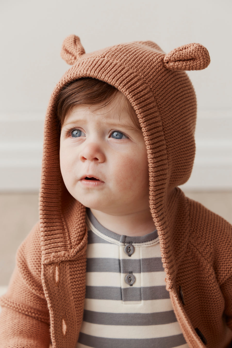 Sebastian Knitted Cardigan/Jacket - Hazelnut Childrens Cardigan from Jamie Kay NZ