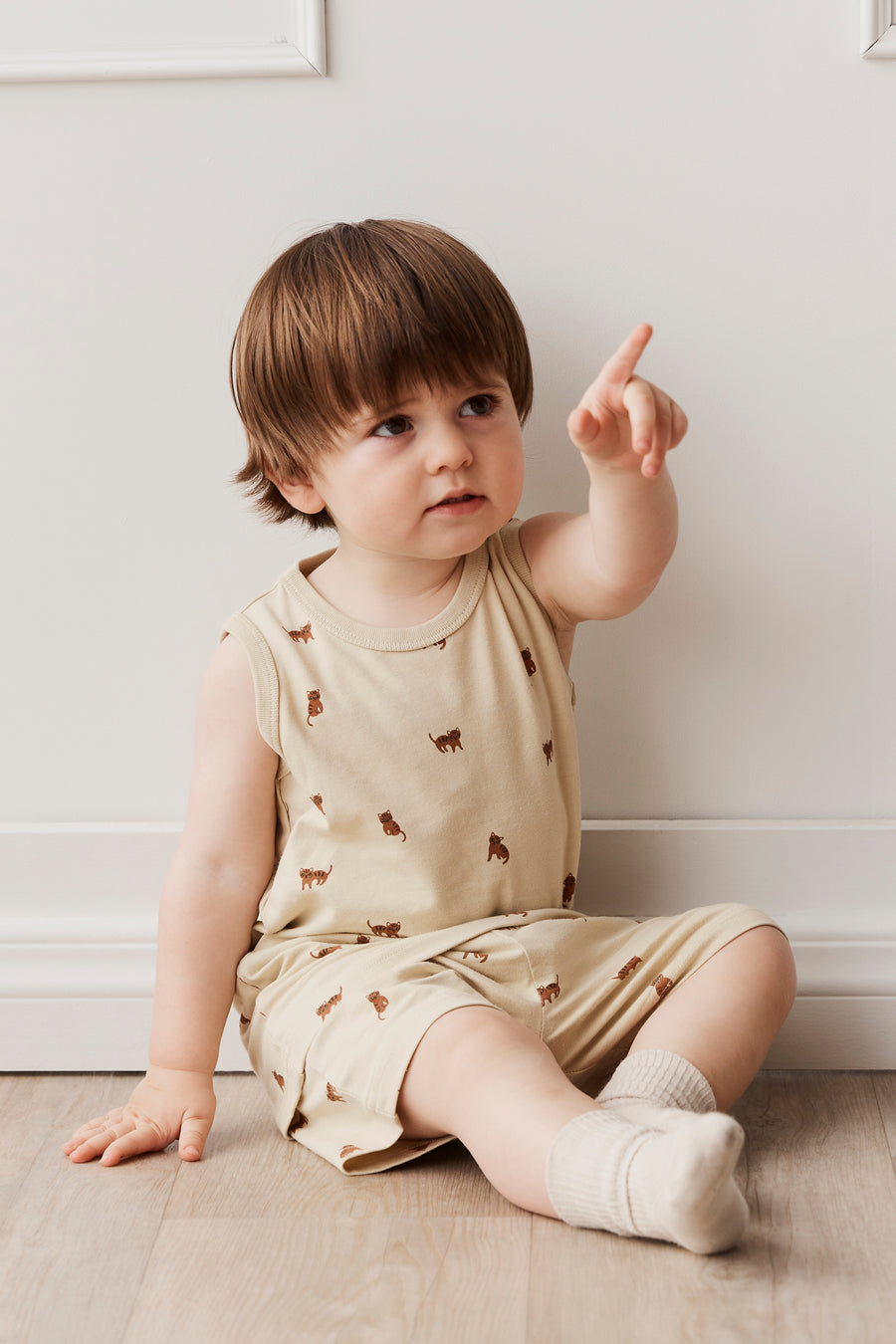 Organic Cotton Remi Pyjama Short Sleeve Set - Tommy Tigers Childrens Pyjama from Jamie Kay NZ