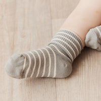 Classic Rib Sock - Pond Stripe Childrens Sock from Jamie Kay NZ