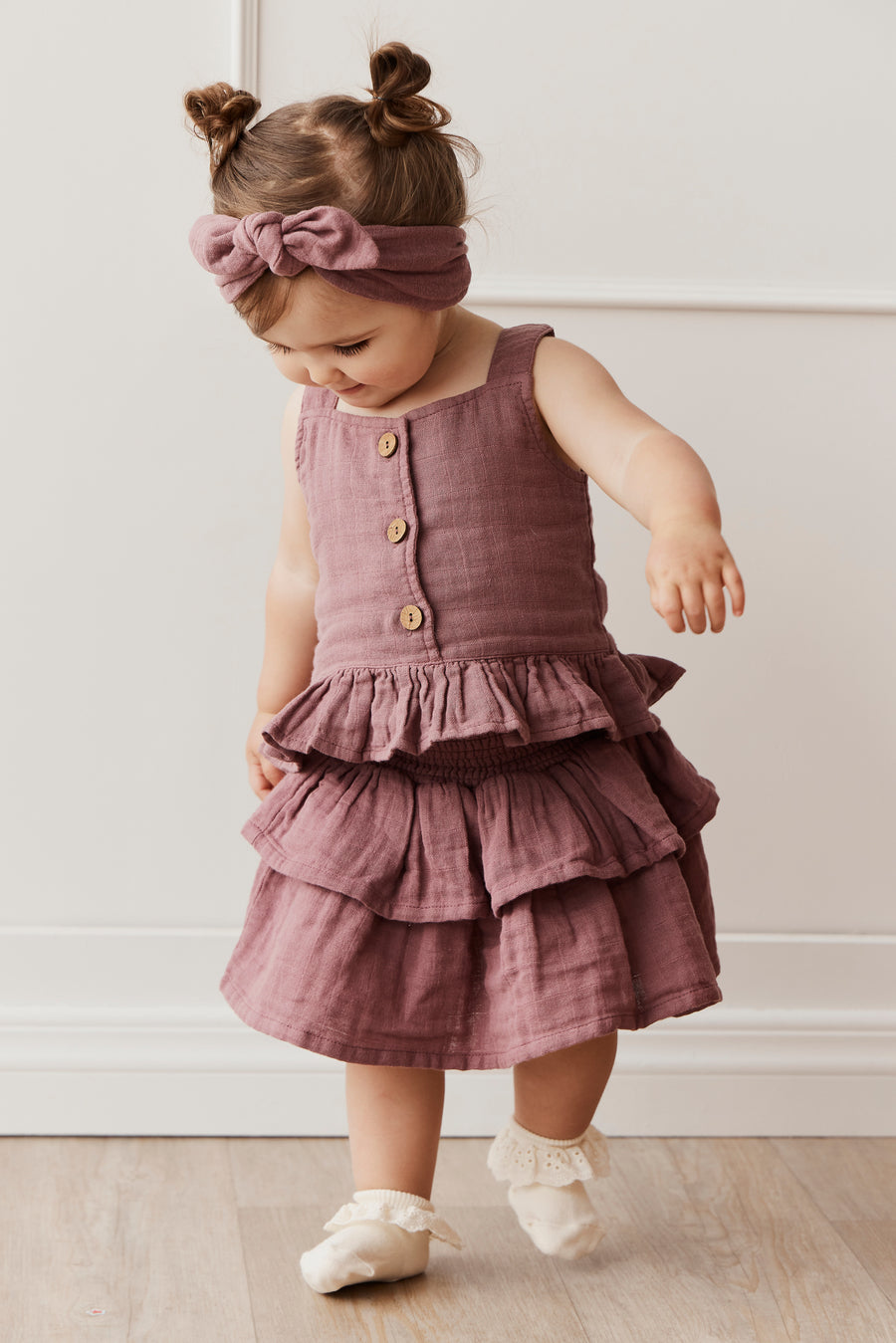 Organic Cotton Muslin Samantha Skirt- Twilight Childrens Skirt from Jamie Kay NZ