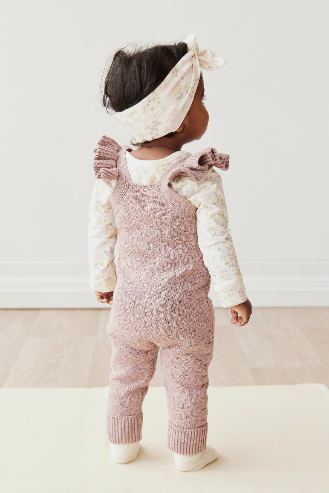 Mia Knitted Onepiece - Vintage Mauve Marle Childrens Onepiece from Jamie Kay NZ