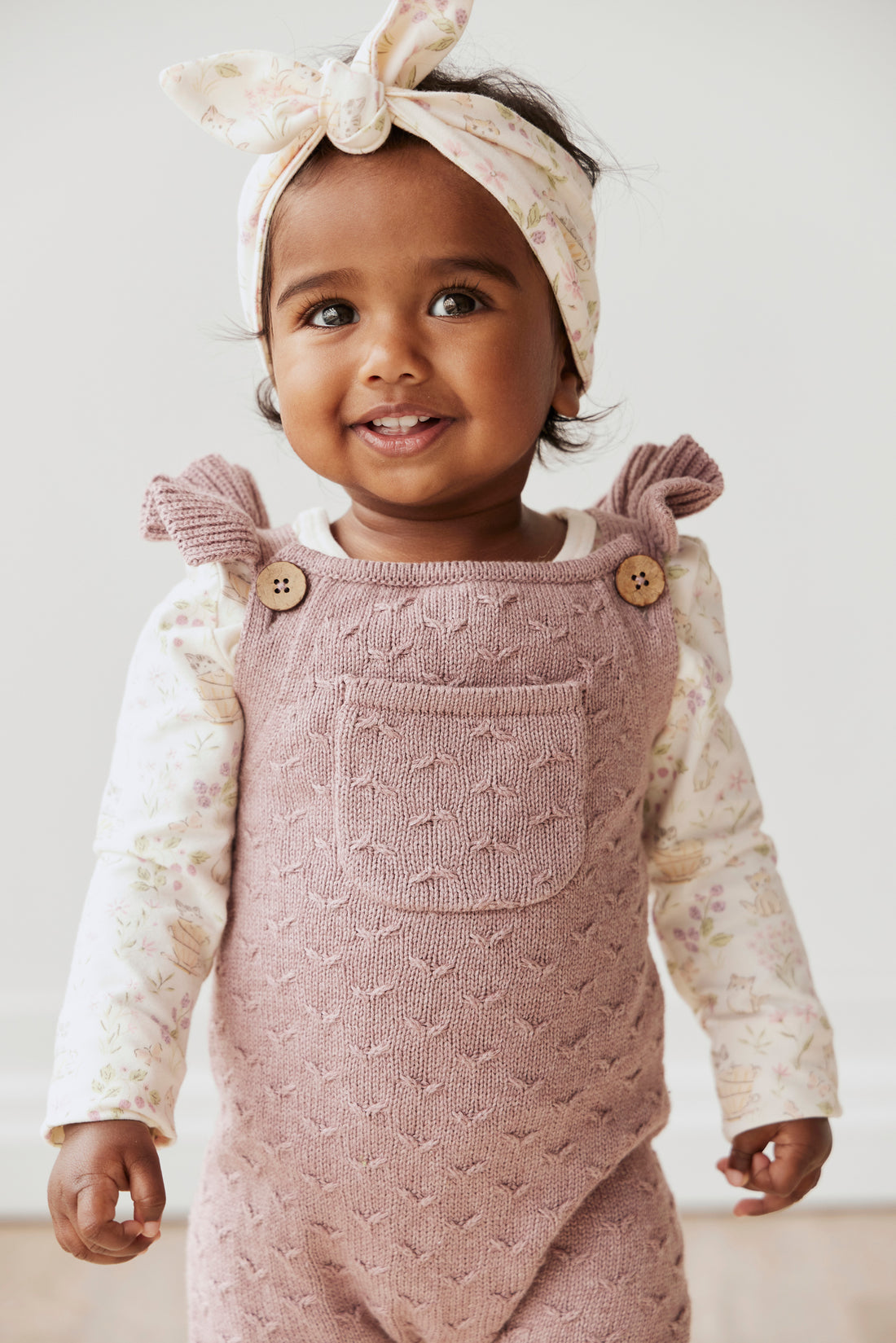 Mia Knitted Onepiece - Vintage Mauve Marle Childrens Onepiece from Jamie Kay NZ