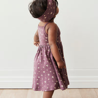 Organic Cotton Samantha Dress - Irina Fig Childrens Dress from Jamie Kay NZ