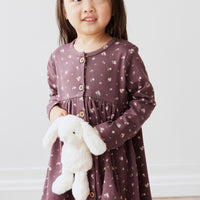 Organic Cotton Poppy Dress - Irina Fig Childrens Dress from Jamie Kay NZ