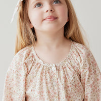 Organic Cotton Heather Blouse - Fifi Floral Childrens Top from Jamie Kay NZ