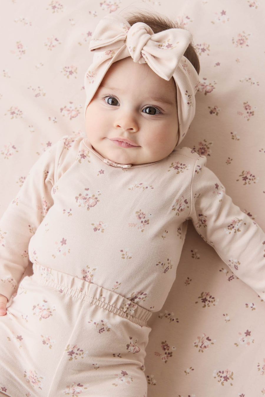 Organic Cotton Headband - Petite Fleur Soft Peony Childrens Headband from Jamie Kay NZ