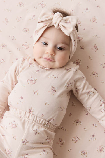 Organic Cotton Headband - Petite Fleur Soft Peony Childrens Headband from Jamie Kay NZ