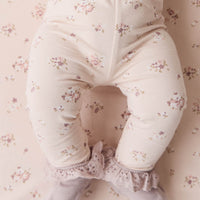 Organic Cotton Everyday Legging - Petite Fleur Soft Peony Childrens Legging from Jamie Kay NZ