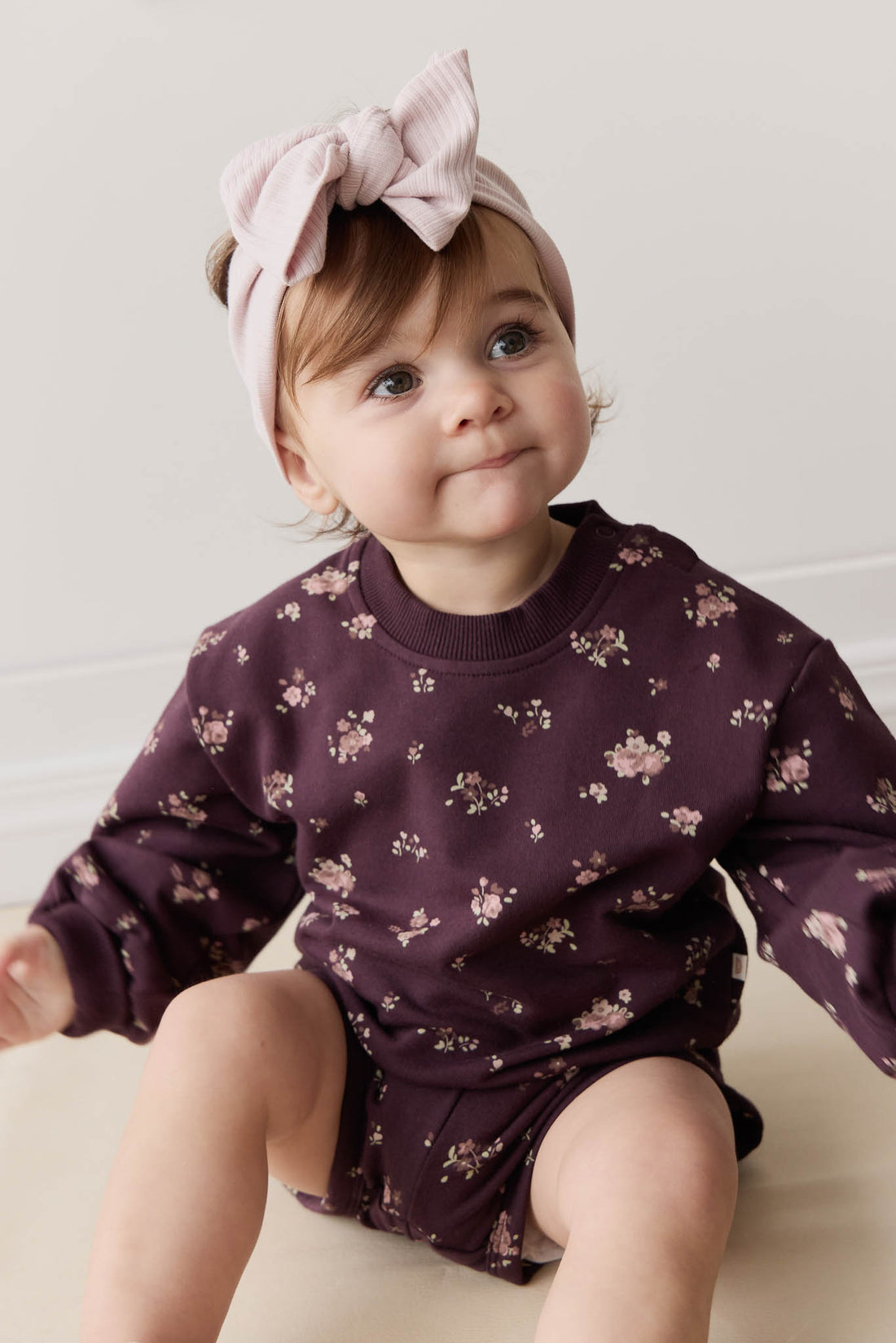 Organic Cotton Penny Sweat - Petite Fleur Childrens Sweatshirting from Jamie Kay NZ