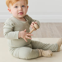 Organic Cotton Everyday Legging - Fresh Apples Abbey Stone Childrens Legging from Jamie Kay NZ