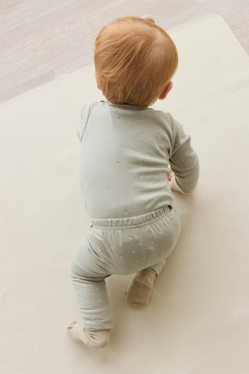 Organic Cotton Fernley Bodysuit - Fresh Apples Abbey Stone Childrens Bodysuit from Jamie Kay NZ