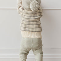 Organic Cotton Everyday Legging - Fresh Apples Abbey Stone Childrens Legging from Jamie Kay NZ