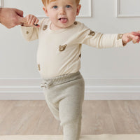 Organic Cotton Fernley Bodysuit - Bobbie Bear Tofu Childrens Bodysuit from Jamie Kay NZ