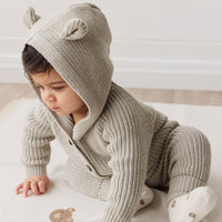 Bear Knit Onepiece - Moss Marle Childrens Onepiece from Jamie Kay NZ