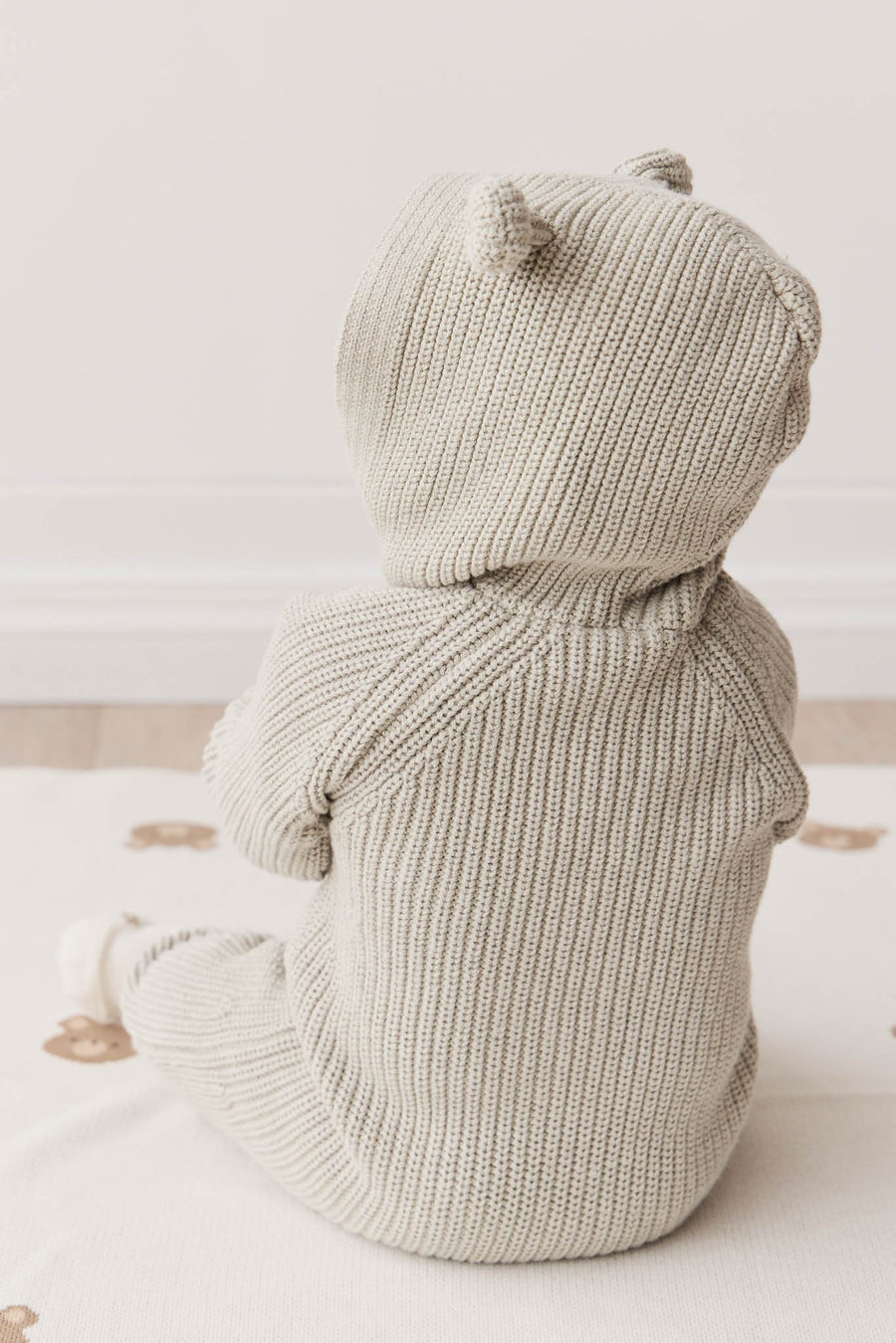 Bear Knit Onepiece - Moss Marle Childrens Onepiece from Jamie Kay NZ