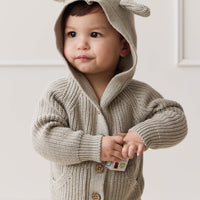 OG Bear Knit - Moss Marle Childrens Cardigan from Jamie Kay NZ