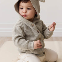 OG Bear Knit - Moss Marle Childrens Cardigan from Jamie Kay NZ