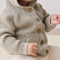 OG Bear Knit - Moss Marle Childrens Cardigan from Jamie Kay NZ