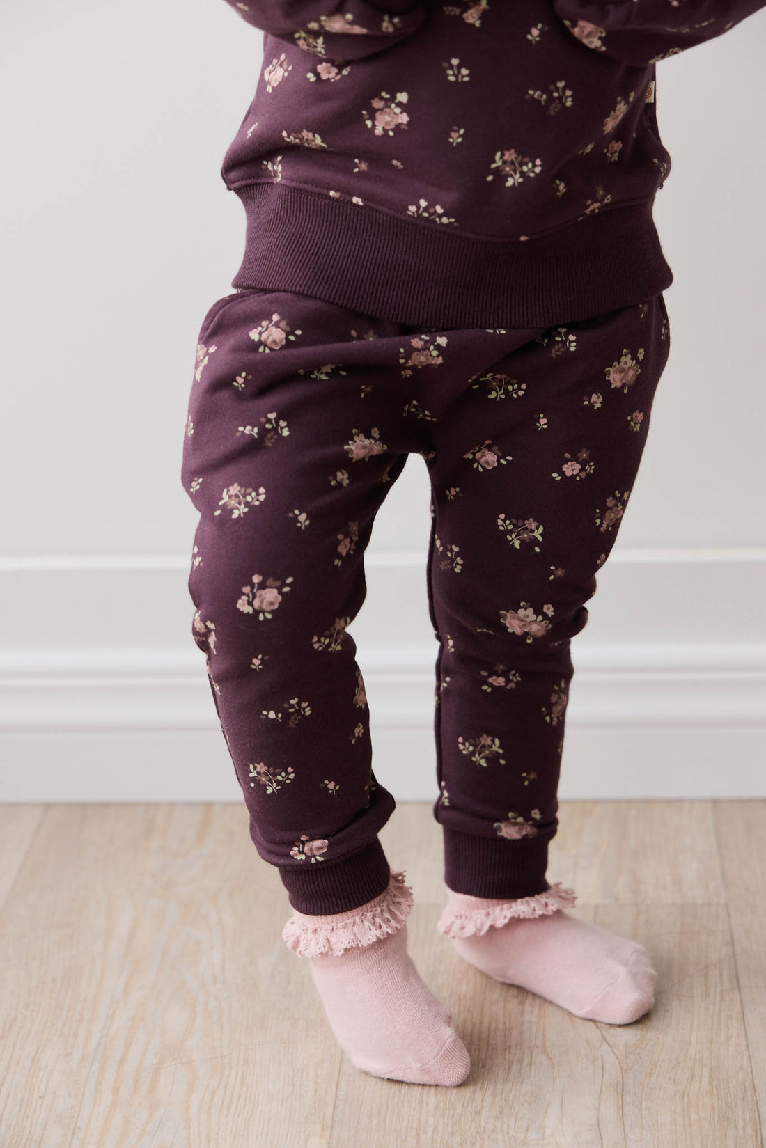 Organic Cotton Morgan Track Pant - Petite Fleur Childrens Pant from Jamie Kay NZ