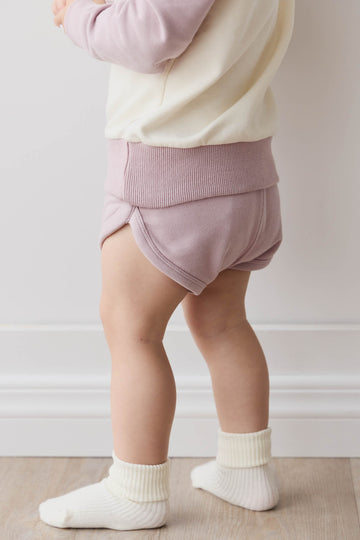 Organic Cotton Ivy Shortie - Heather Haze Childrens Short from Jamie Kay NZ