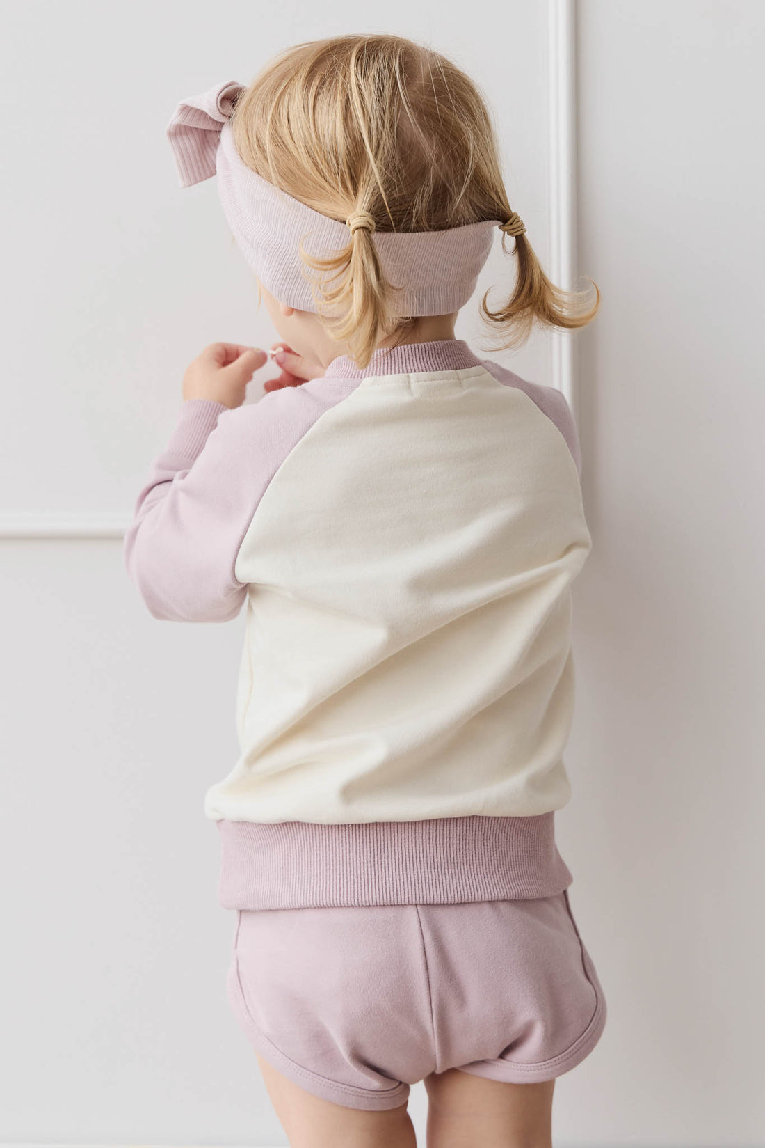 Organic Cotton Ivy Shortie - Heather Haze Childrens Short from Jamie Kay NZ